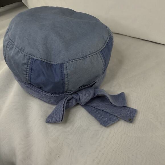 Vintage Juicy Couture Cadet Style Flat Cap Blue 100% Cotton - Picture 9 of 11
